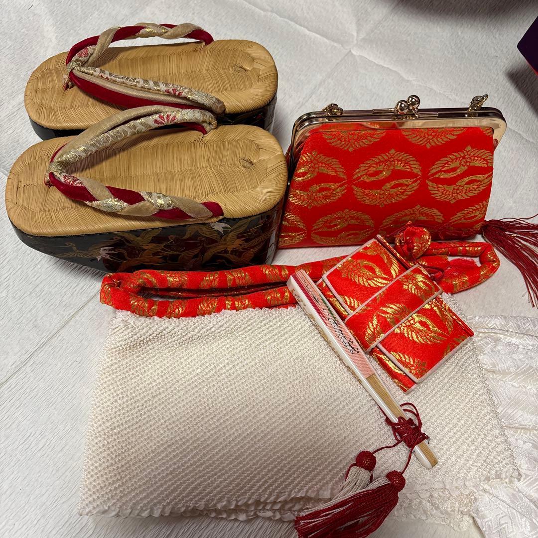 七五三　着物セット　7歳　だらり帯　ぽっくり付き　紫色