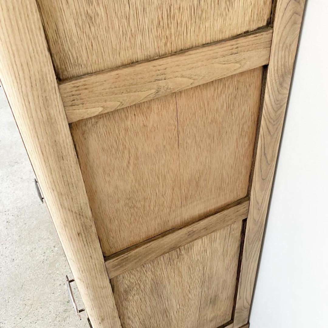 レトロ　ヴィンテージ　古家具　収納　食器棚　ガラス棚　ガラスキャビネット　剥離