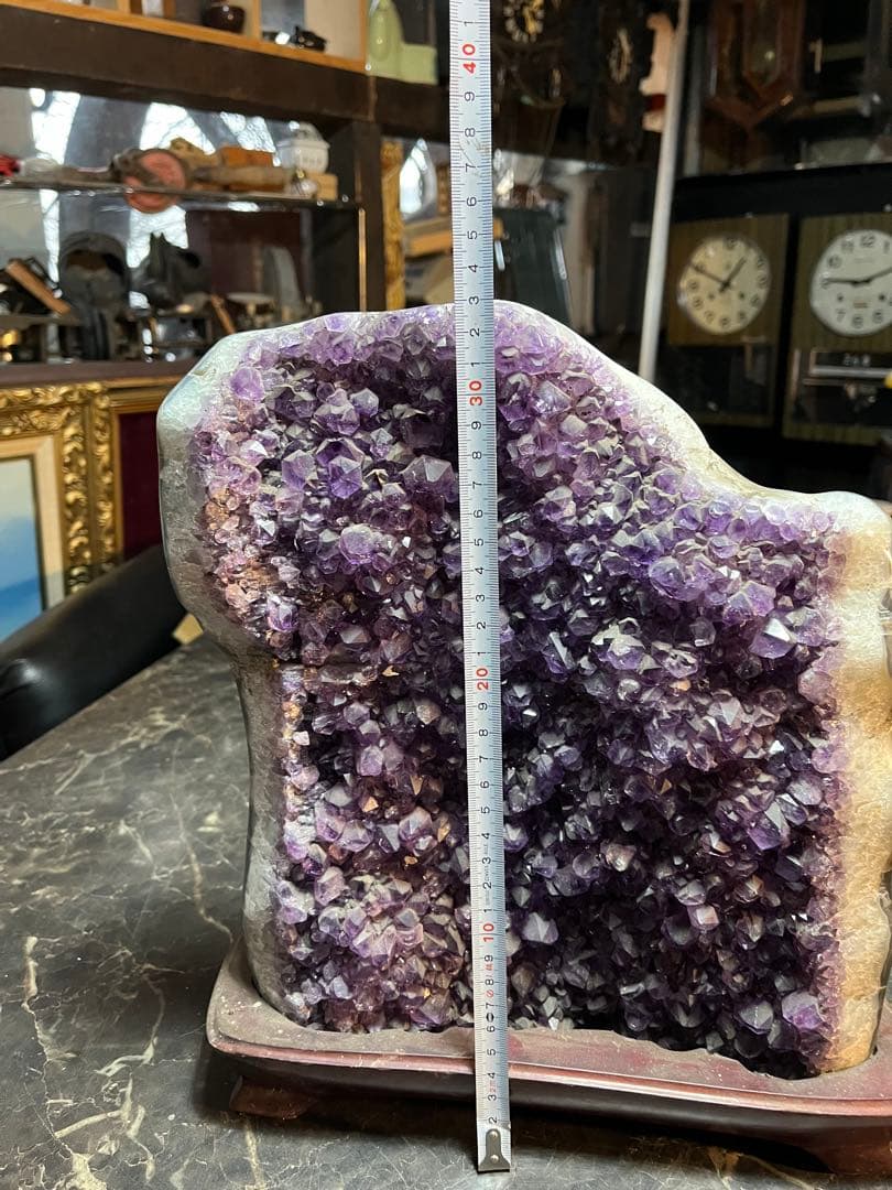 アメジスト、紫水晶、パワーストーン、宝石、約30センチ