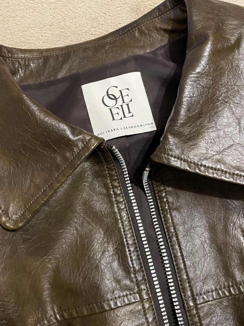 Sea Room Lynn コエリー ダークオリーブ レザージャケット