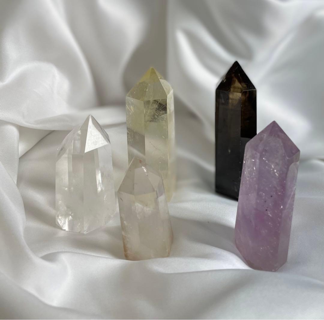 ☆六角柱　水晶5個セット☆パワーストーン
