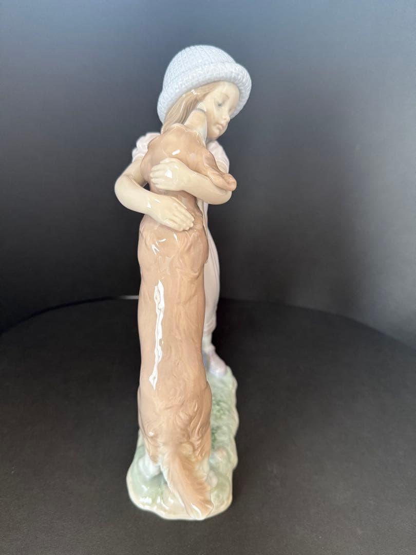 リヤドロ（Lladro リアドロ 陶器人形 置物） 犬と少女 待ってたよ！