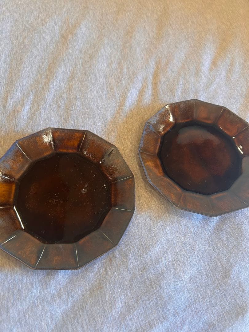 安齋新・厚子さん　飴釉 2枚セット