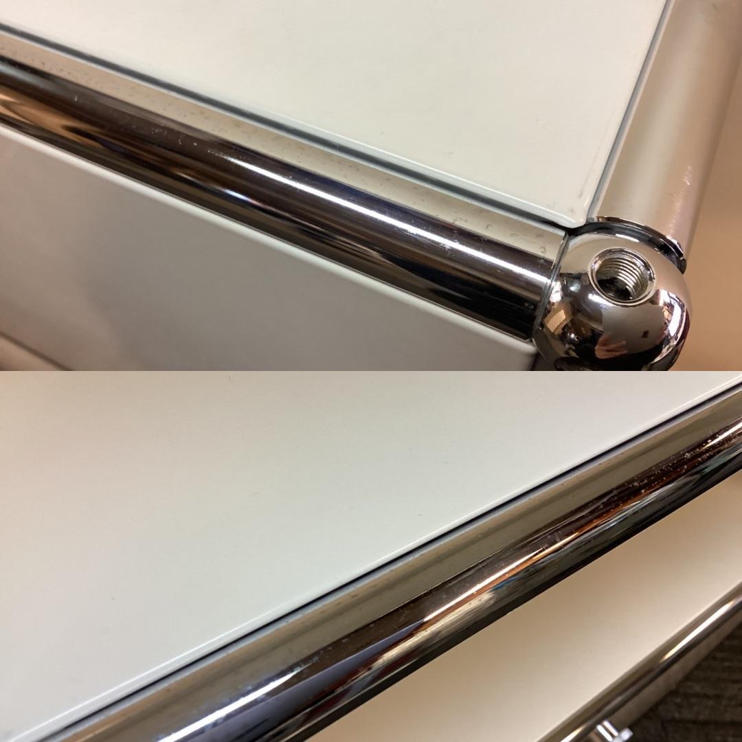 USMハラー ３段 オープンキャビネット シェルフ ホワイト ドロップダウン