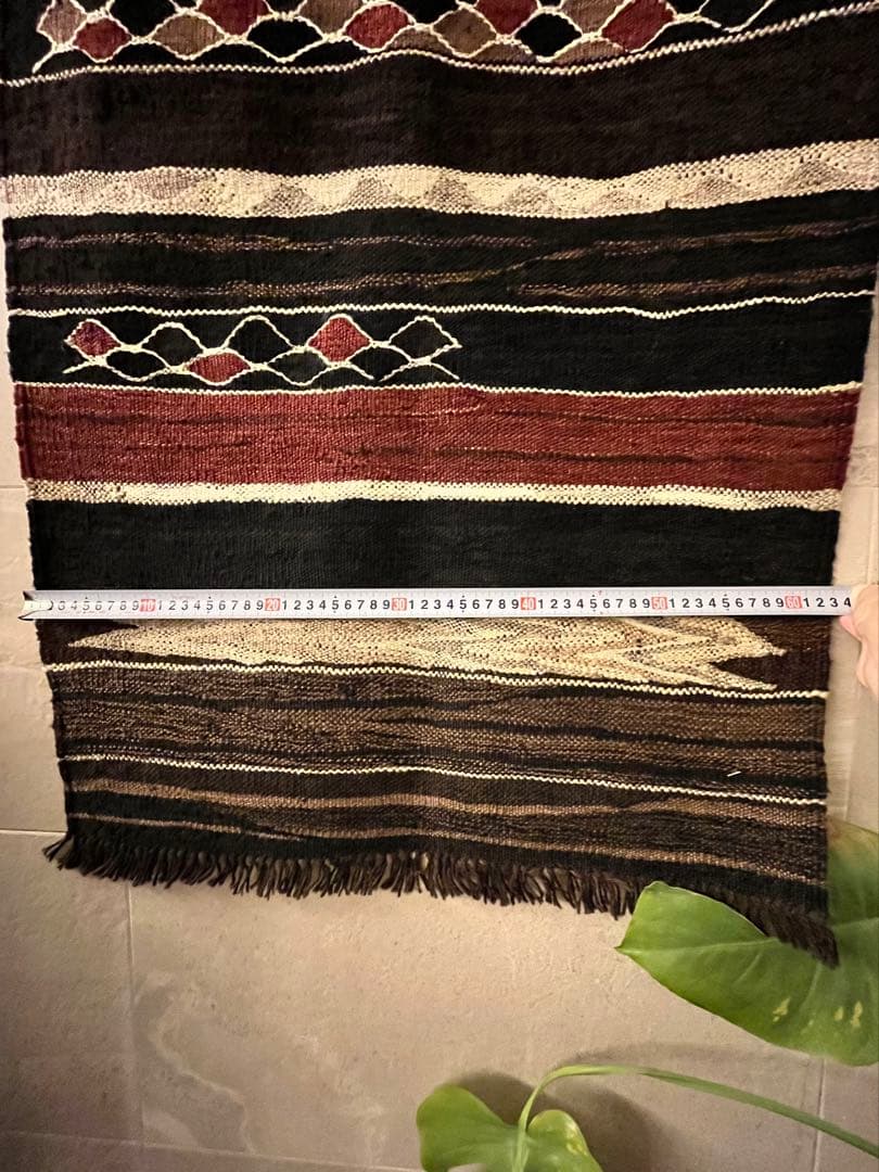 ブラックキリム　約62cm✖️105cm（房含まず）