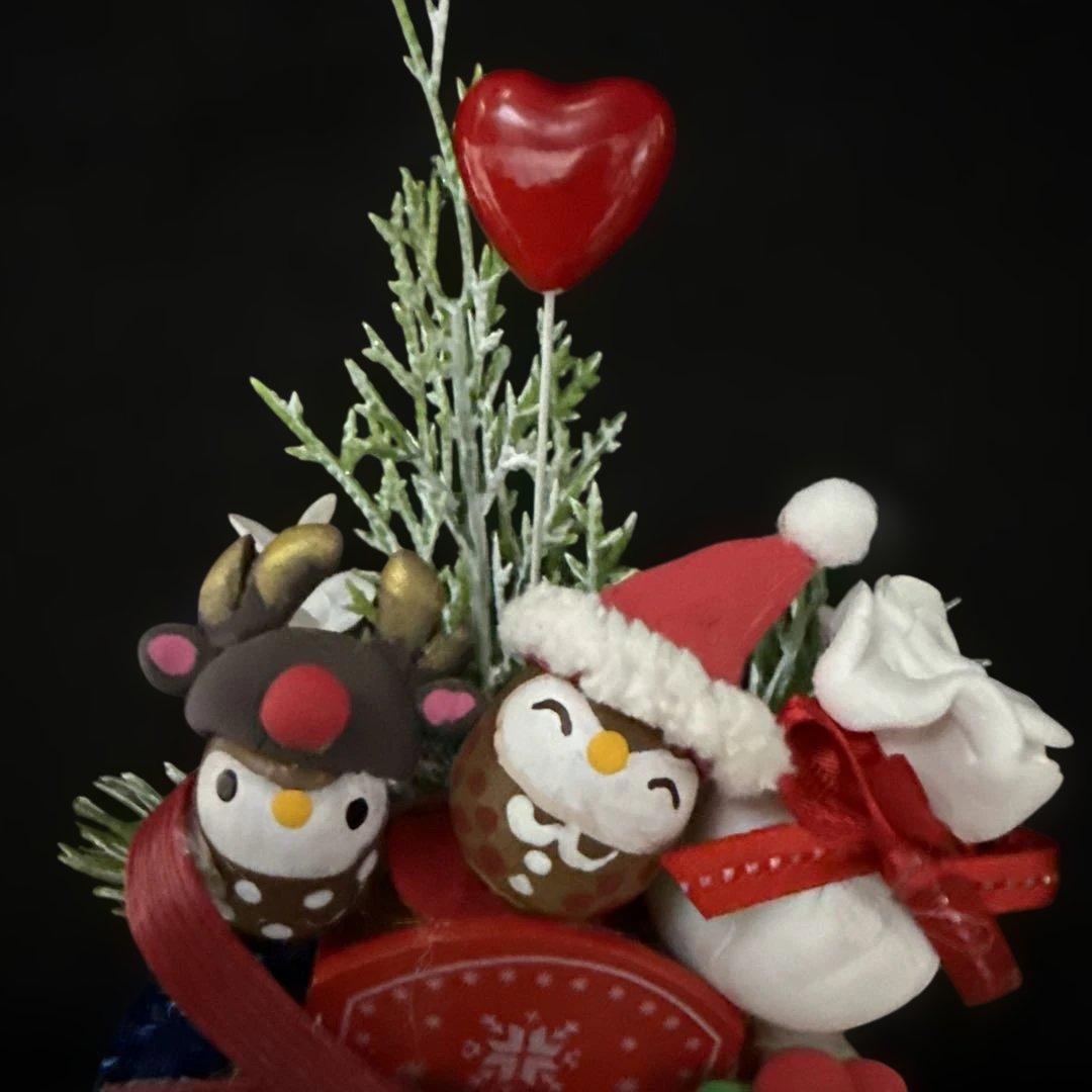 どんぐりアート♡ Xmasタペストリー風＆ブーツオブジェ2点♡