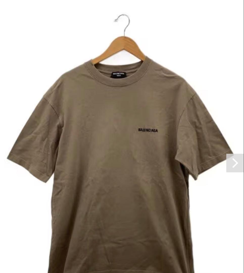 【美品】バレンシアガ バックロゴ オーバーサイズ Tシャツ ベージュ S