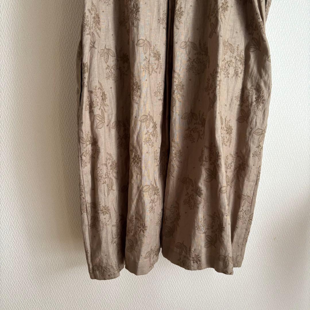 【新品】ツハル　リネン総刺繍コートワンピース　羽織　スプリングコート