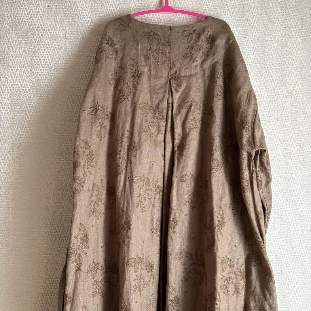 【新品】ツハル　リネン総刺繍コートワンピース　羽織　スプリングコート