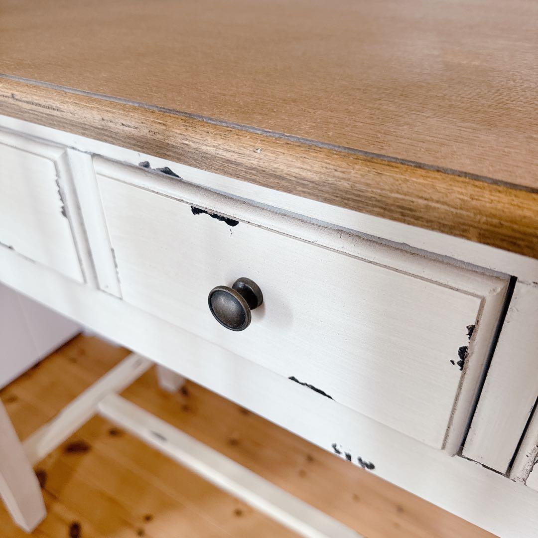 コンソールテーブル フレンチカントリー調　アンティーク　引き出し　東谷