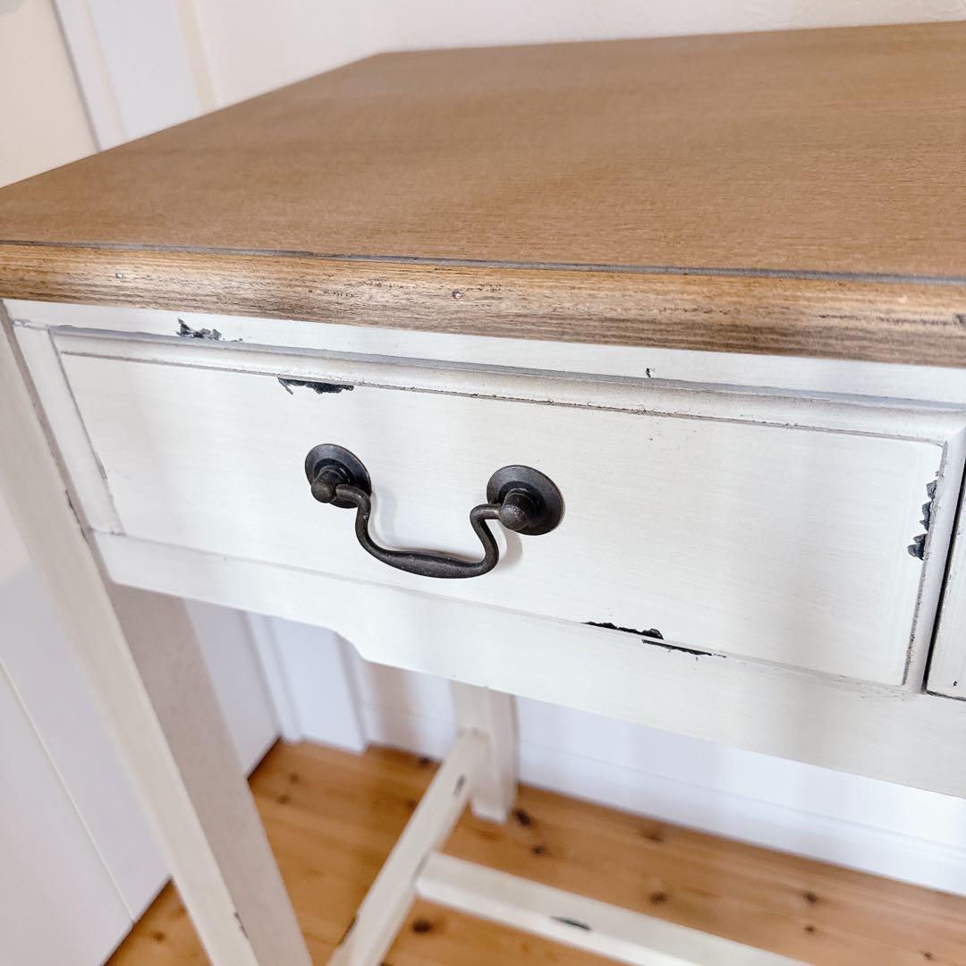 コンソールテーブル フレンチカントリー調　アンティーク　引き出し　東谷