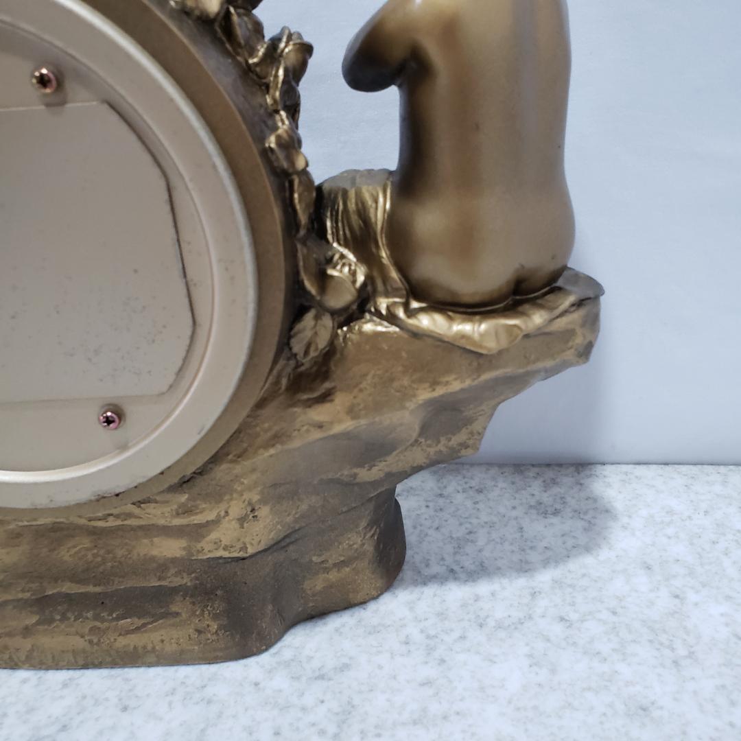 リズム時計 アンティーク 天使 置時計