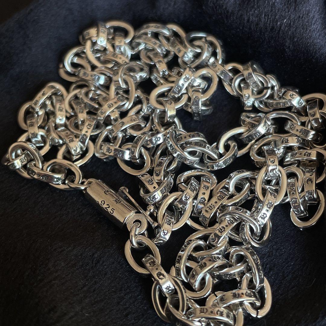 ノーブランド ペーパーチェーン ネックレス シルバー silver９２５