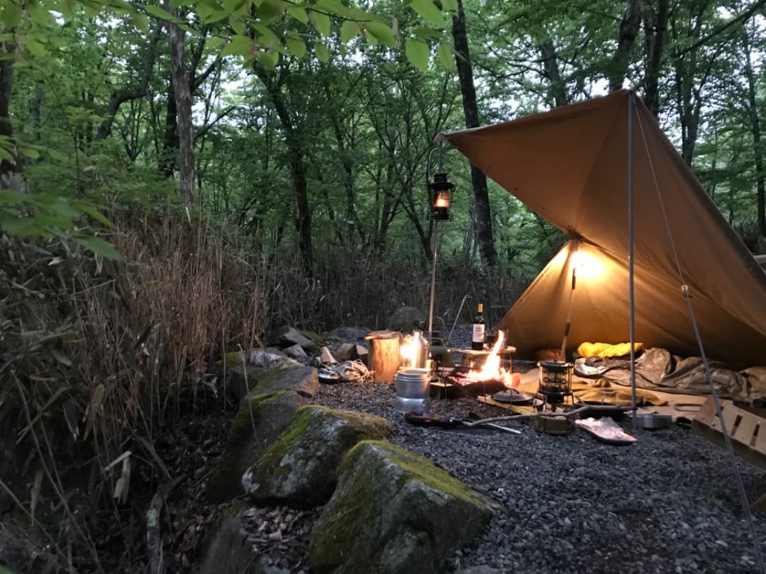 フランス軍幕　パップテント　木製ポール、ペグ付き　ボタン ハトメ欠損無し