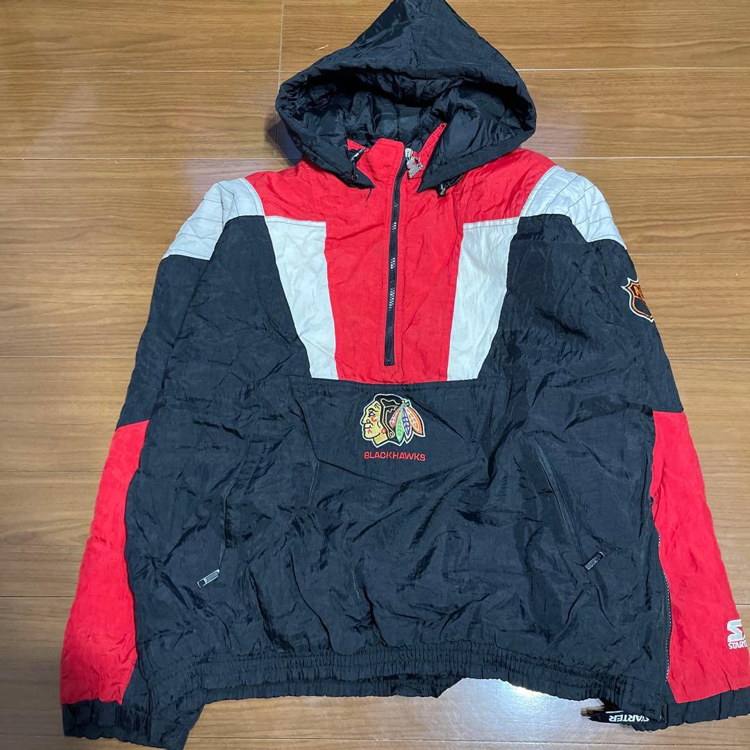 【激レア】90s STARTER NHL ブラックホークス XL 中綿ジャケット