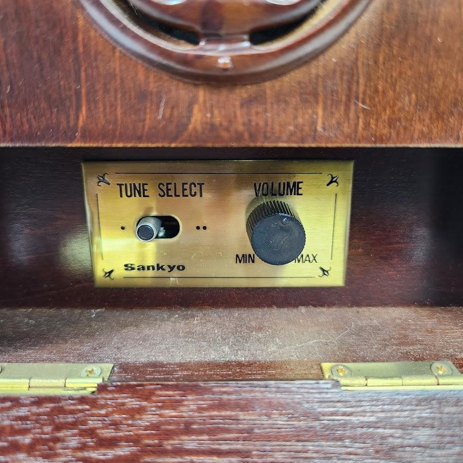 ELEMICA ジュエリーボックス オルゴール付き 木製 昭和レトロ