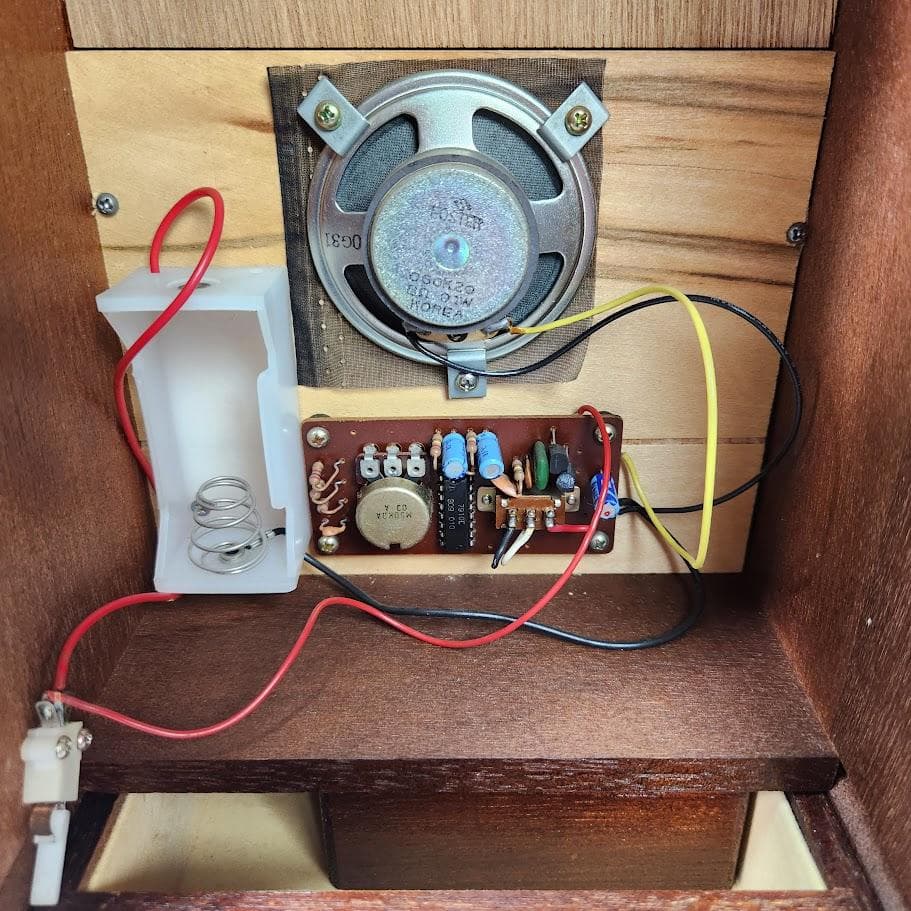 ELEMICA ジュエリーボックス オルゴール付き 木製 昭和レトロ