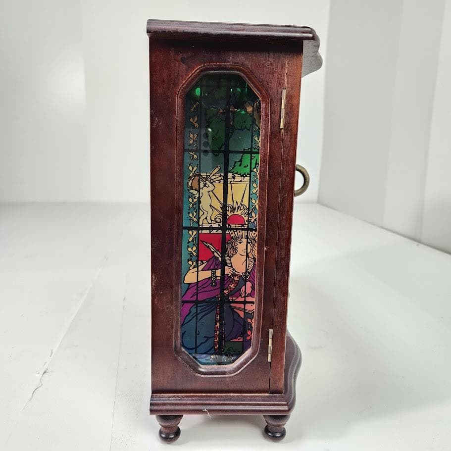 ELEMICA ジュエリーボックス オルゴール付き 木製 昭和レトロ