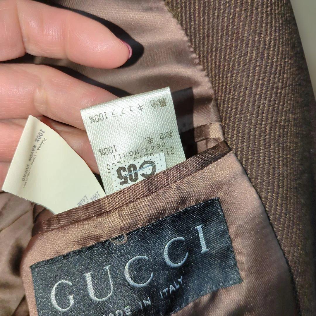 GUCCI　ウール　チェスターコート　お洒落ハンガー付き