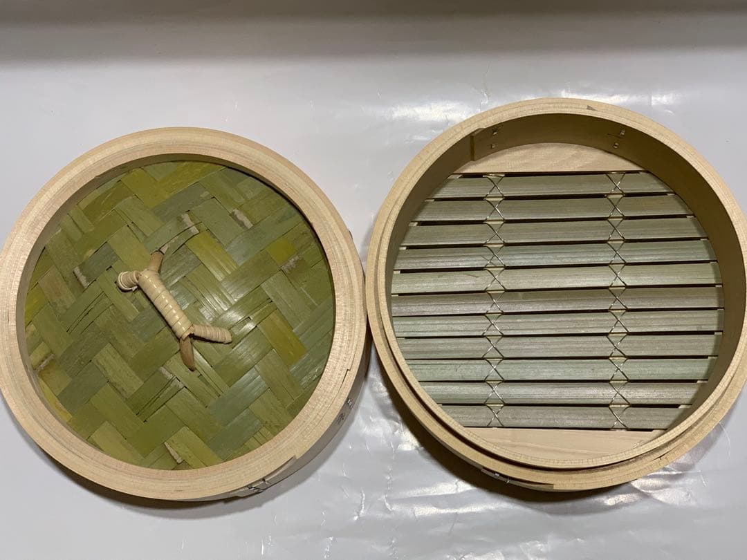 気まぐれ値下げ中・桧製蒸籠２１センチ１段・蒸し板セット