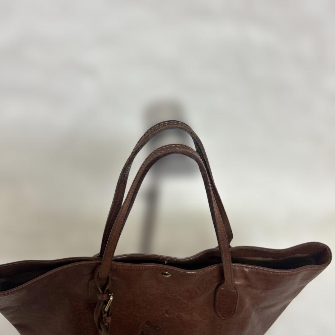 【美品】ラルフローレン オールレザー　トートバッグ ビッグポニー　チャーム