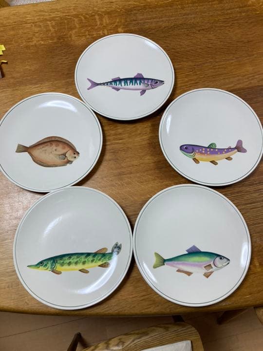 ビレロイボッホ　魚柄　ディナープレート 5枚セット