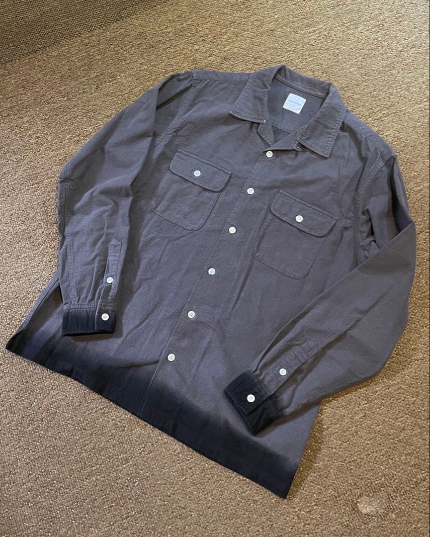 GOOD ENOUGH グラデーション　オープンカラー　シャツ　グッドイナフ　L