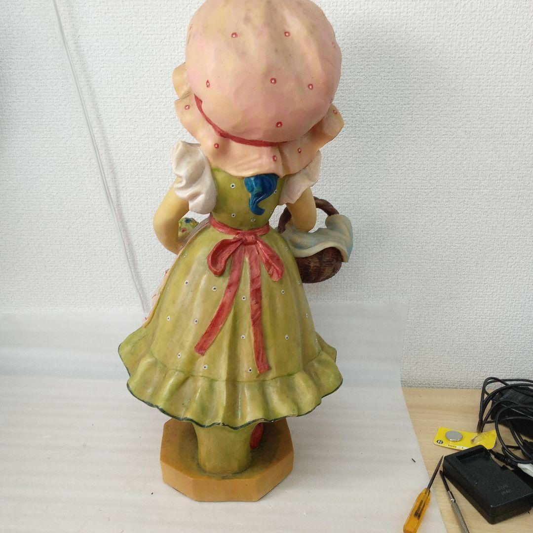 レトロ女の子と男の子の置物イタリア製未清掃