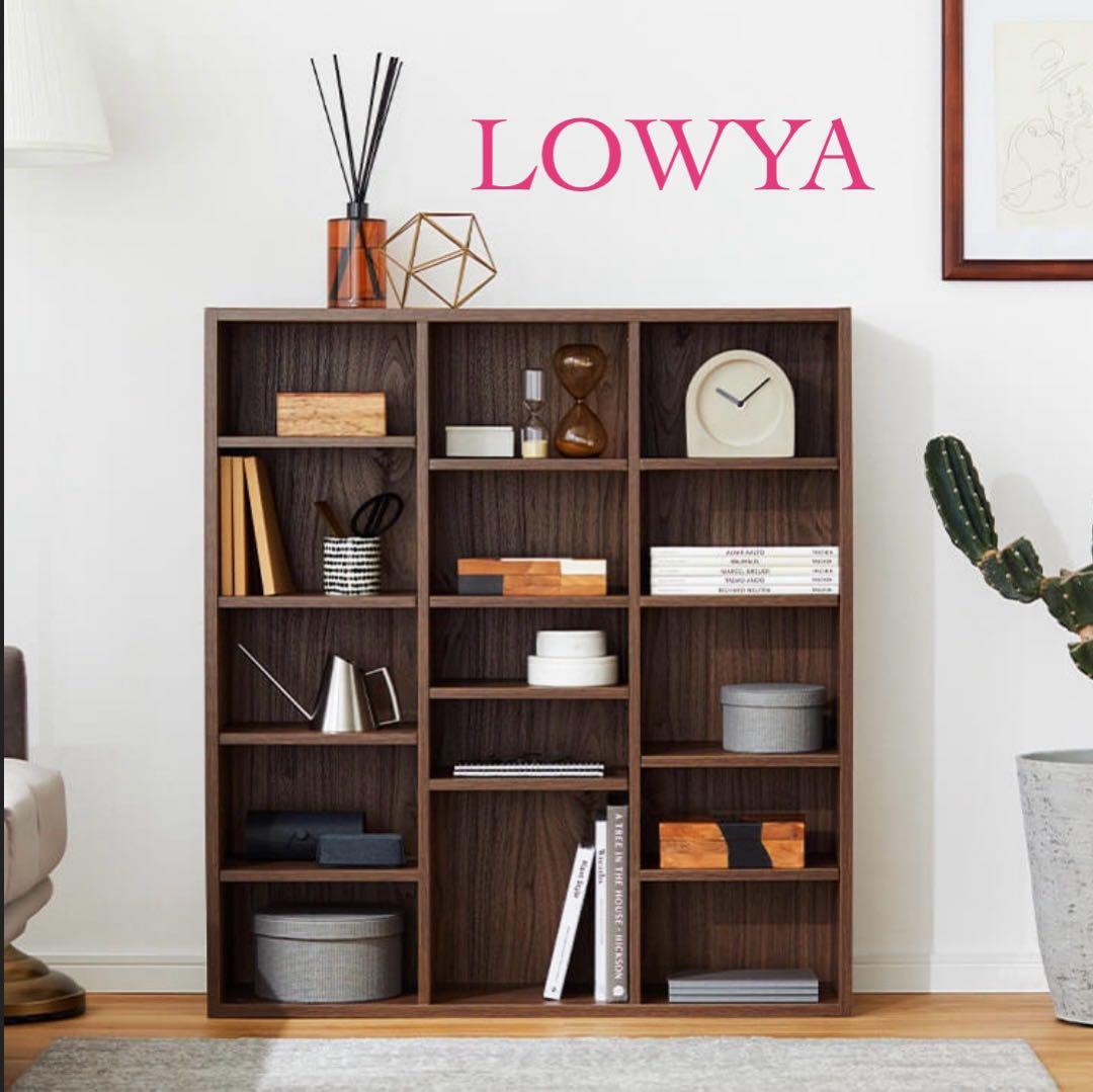 組立済み【LOWYA】本棚 ブックシェルフ◇リビング小物、見せる収納にも