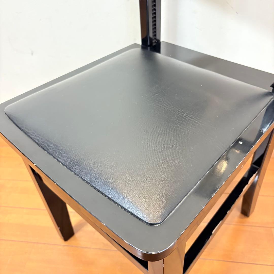 【動作良好・背もたれクッション付き】トムソン椅子 半艶塗装 アップライトピアノ