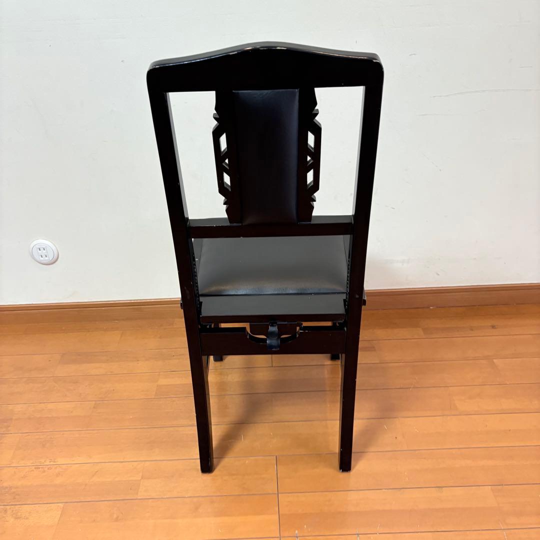 【動作良好・背もたれクッション付き】トムソン椅子 半艶塗装 アップライトピアノ