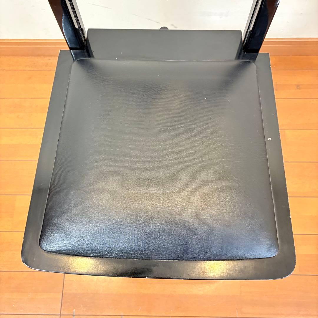 【動作良好・背もたれクッション付き】トムソン椅子 半艶塗装 アップライトピアノ