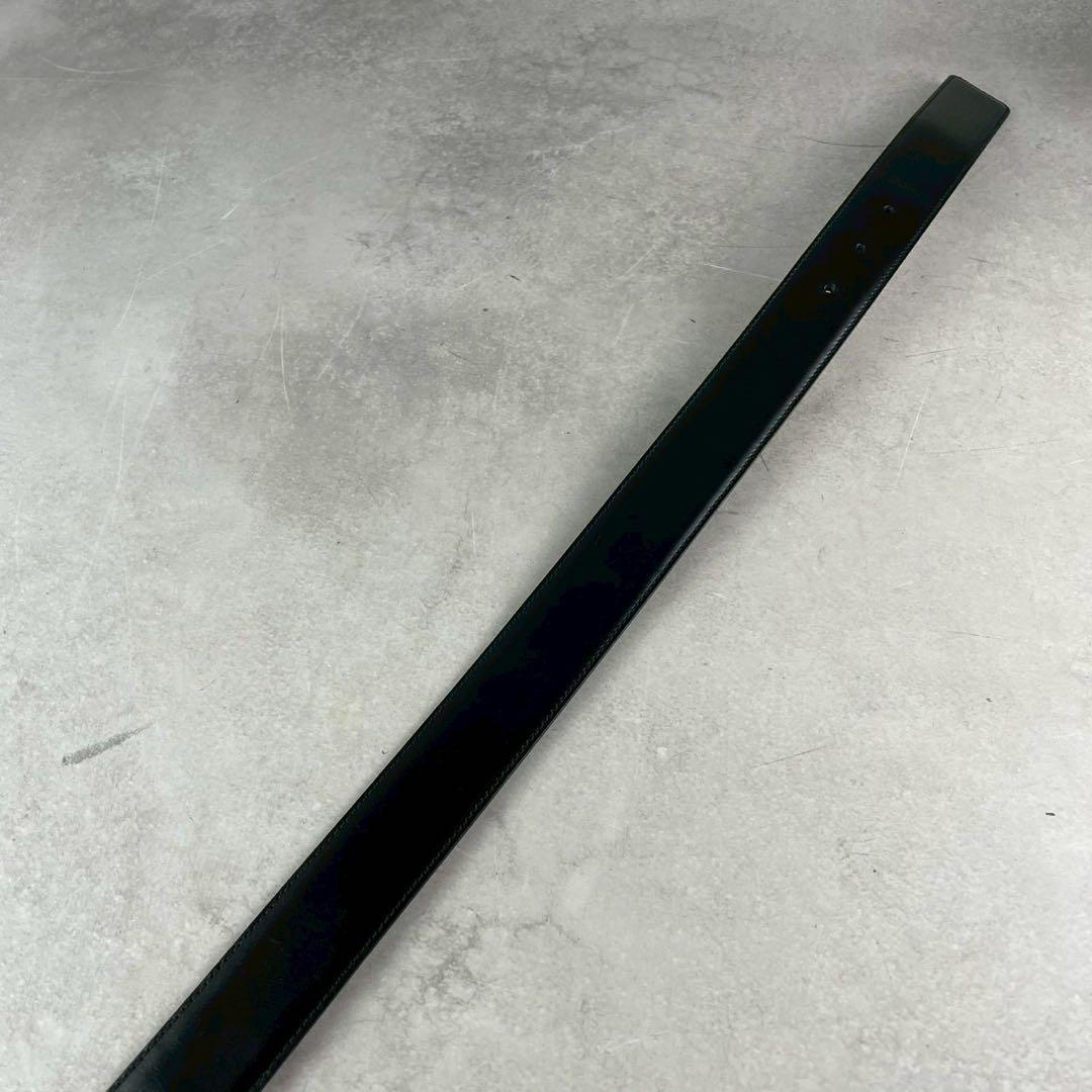 未使用級 GUCCI ベルト リバーシブル レザー スクエアGバックル シルバー