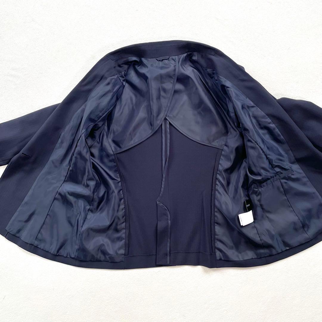 極美品・15号✨リリヤーノ 洗える パンツ セットアップ スーツ ネイビー