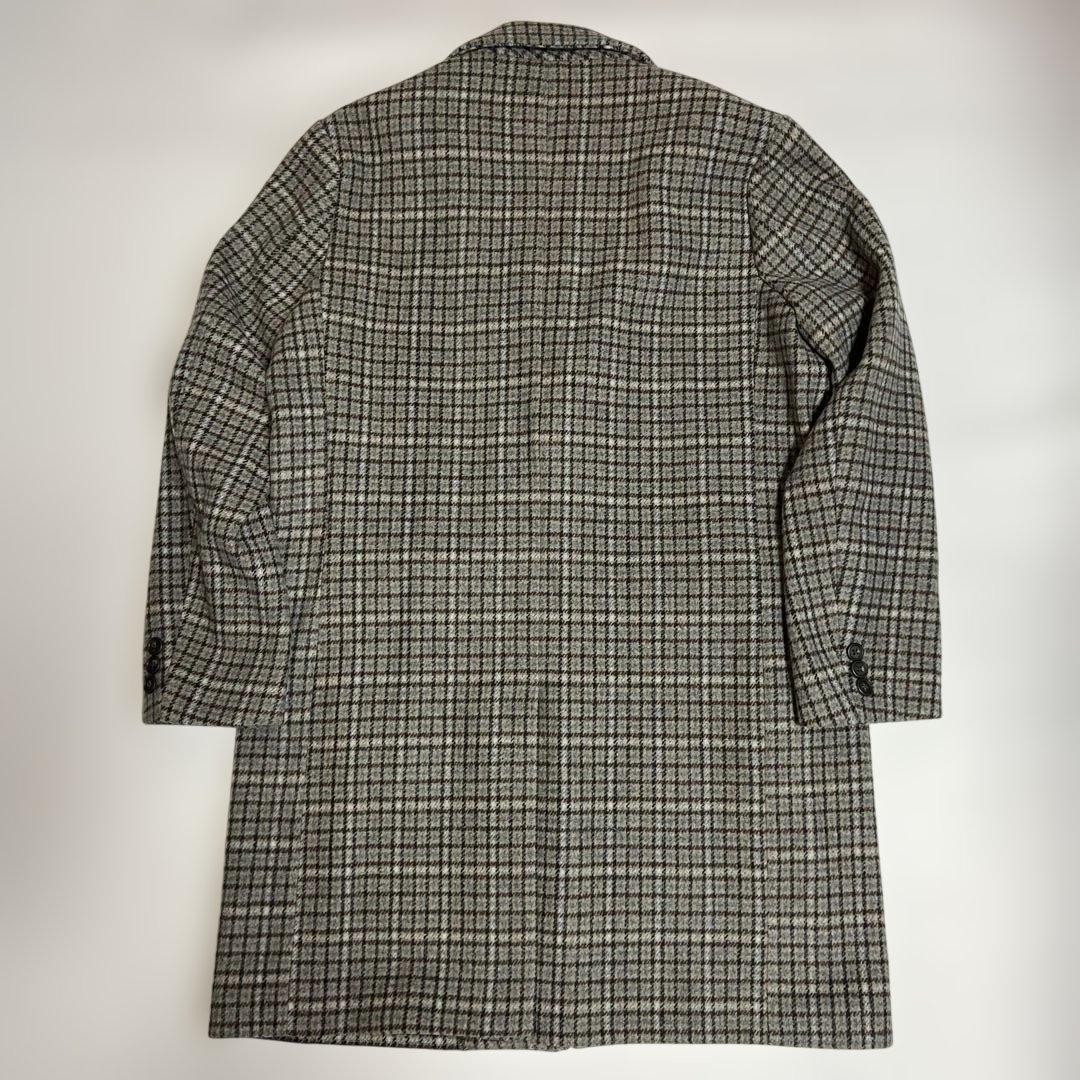 チェック柄チェスターコート XXL