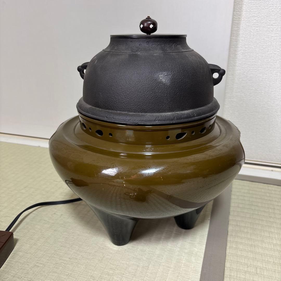 茶道具　風炉型電熱器　野々田　（非銅非鉄？）