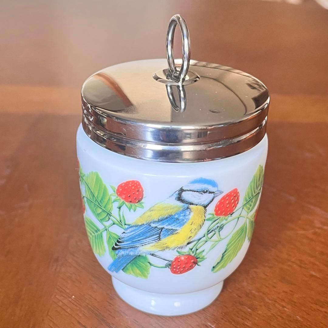 【希少品】英国製　ロイヤルウースター★赤い実と鳥たち★エッグコドラー