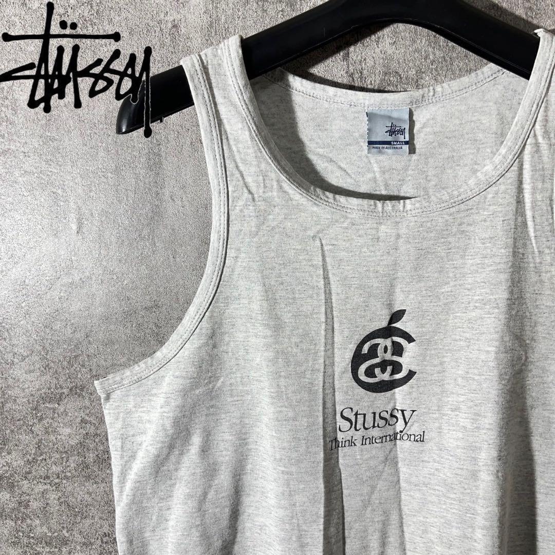 [大人気]　ステューシー　タンクトップ　90s　紺タグ　アップルサンプリング