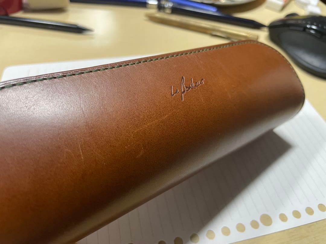 ルボナー　デブペンケース　キャメル ブッテーロ