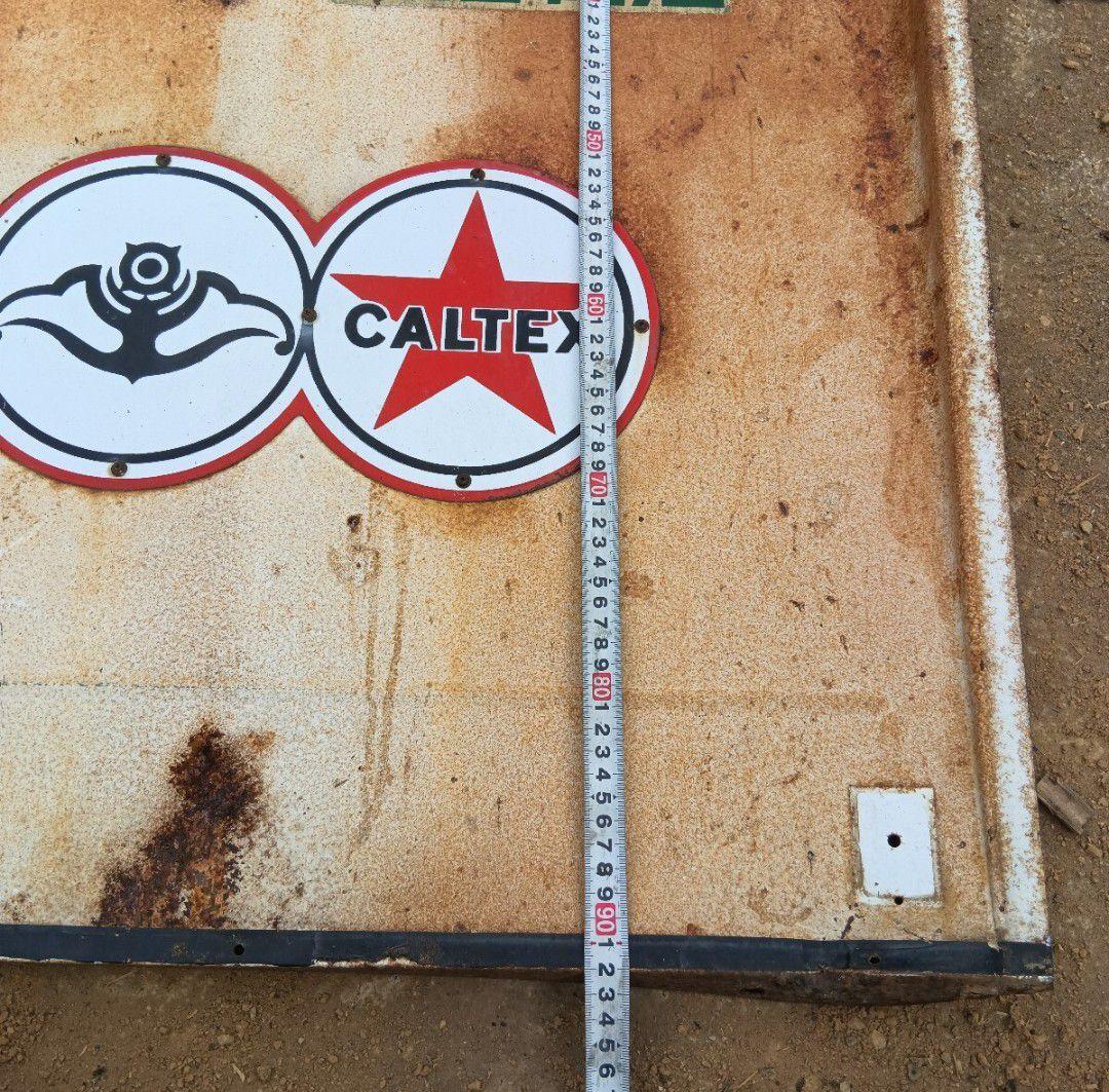 【激レア！】CALTEX 琺瑯看板　 昭和レトロ 当時物　カルテックス