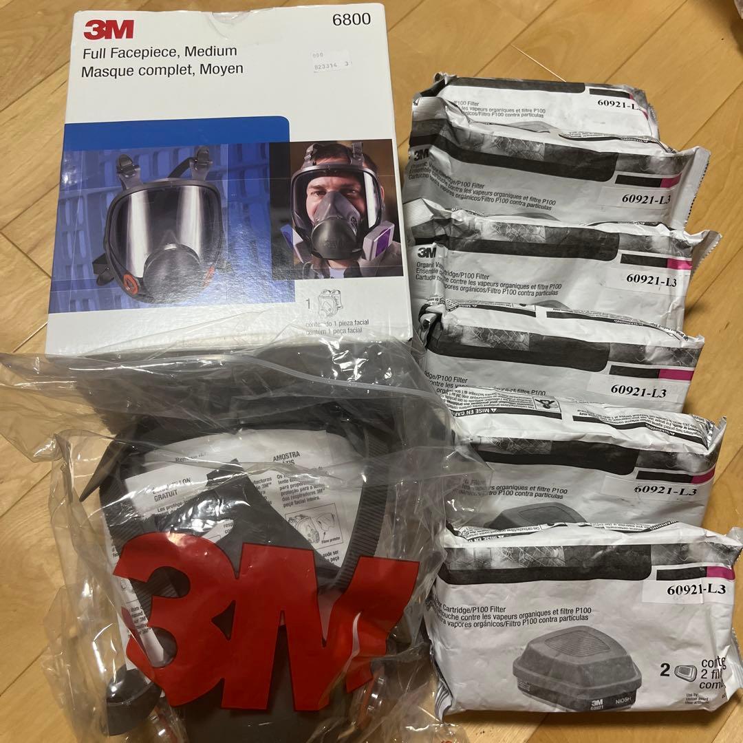 3M 防毒マスク　6000F フィルター6セット付き