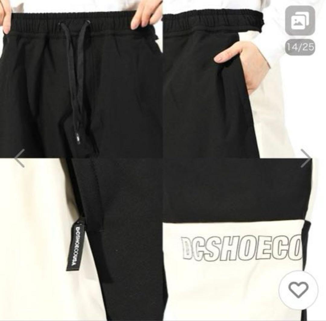 スノーボードウェア ホワイト　DC パンツ　L 白黒　スノボ　ブラック