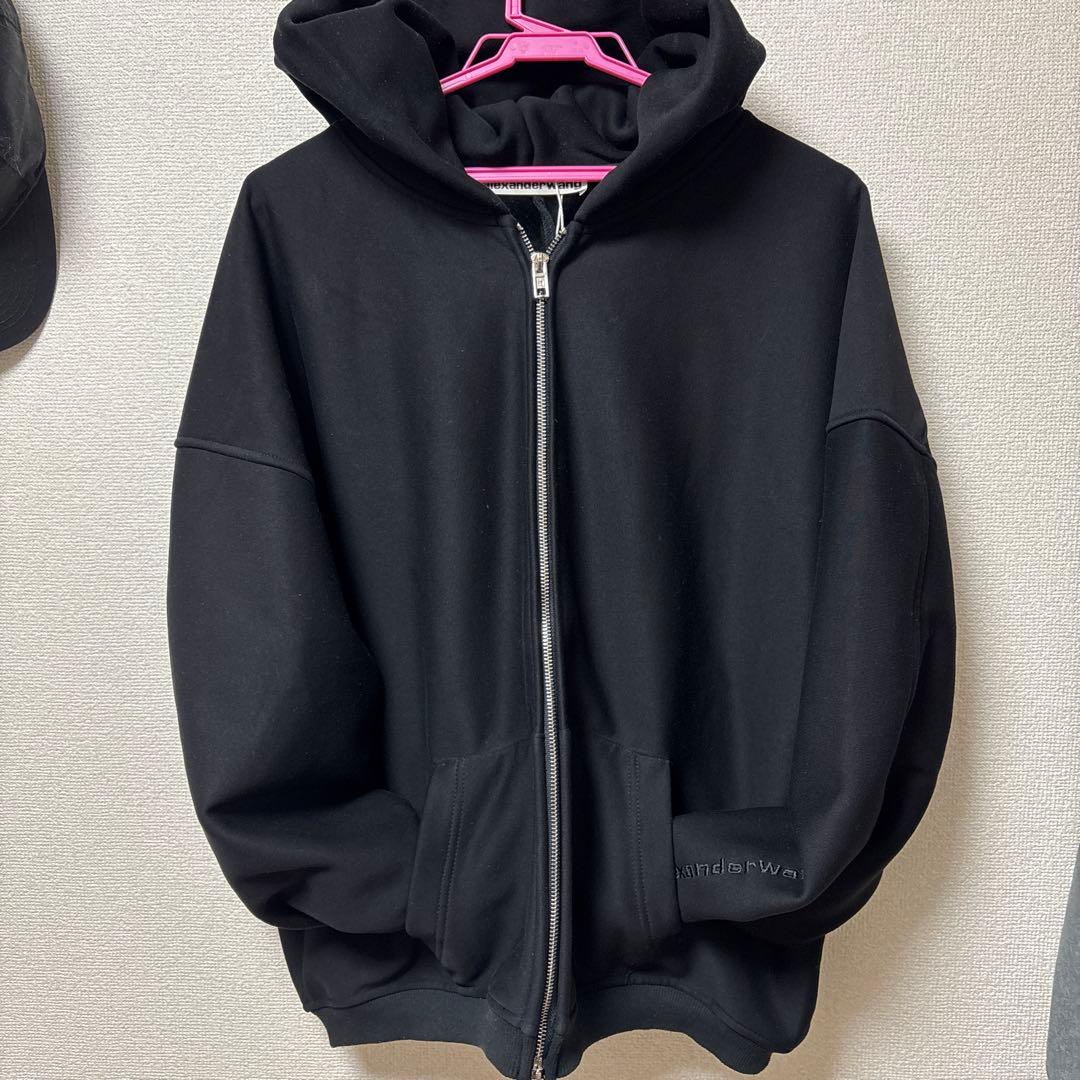 Alexander Wang 黒 フルジップフーディ