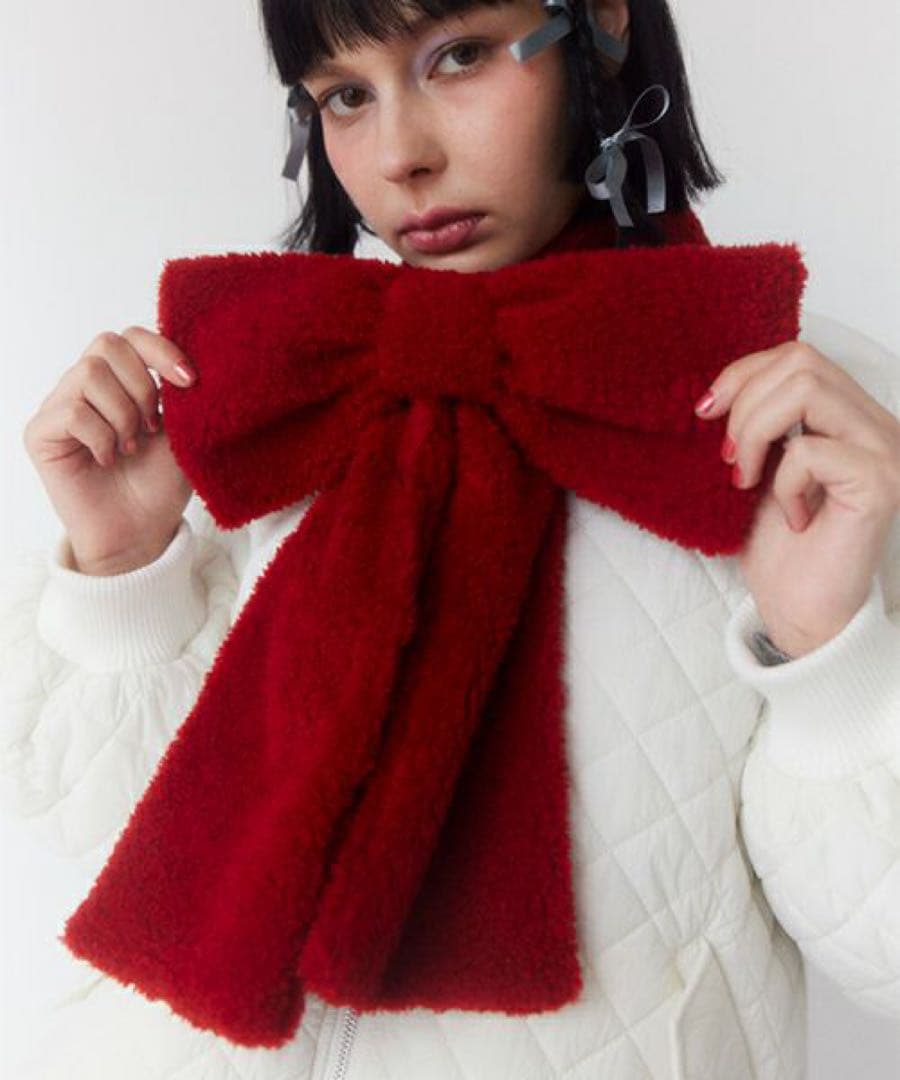 新品タグ付♡Candy Stripper♡BOA RIBBON マフラー・ピンク