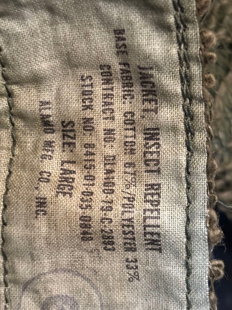 米軍放出品　実物　希少　モスキートパーカー　希少サイズL