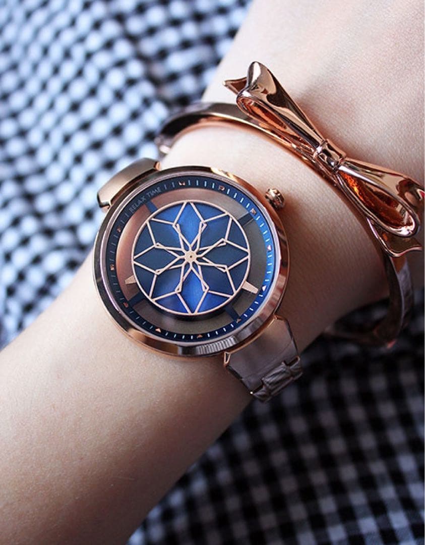 RELAX TIME bloom RT-63-6 腕時計 青 ブルー