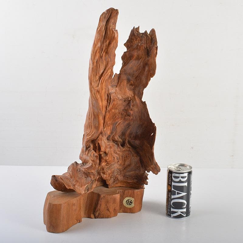 ゆう　伝統工芸屋久杉床飾置物　高さ約42㎝重さ約1.21㎏　V　R7022