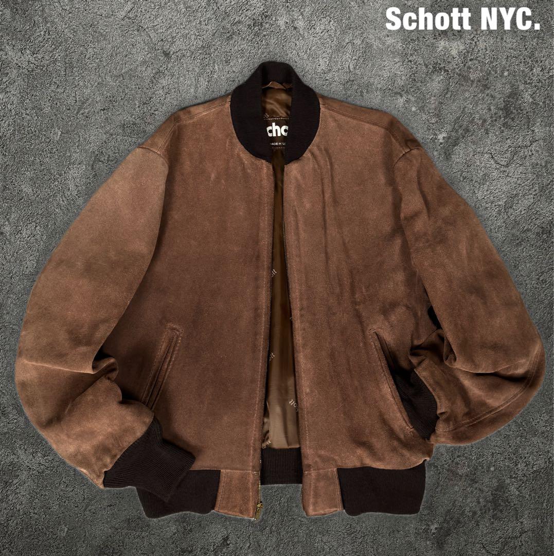 Schott 80s 90s スエード レザー ボンバージャケット ショット