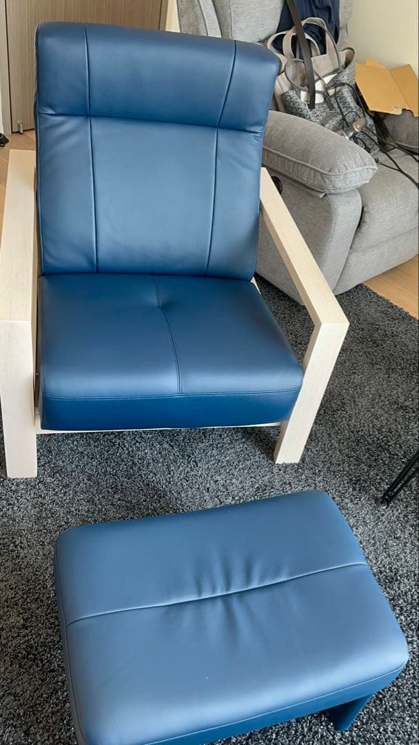 ✨カリモク家具 ソファセット（肘掛椅子＋スツール）✨
