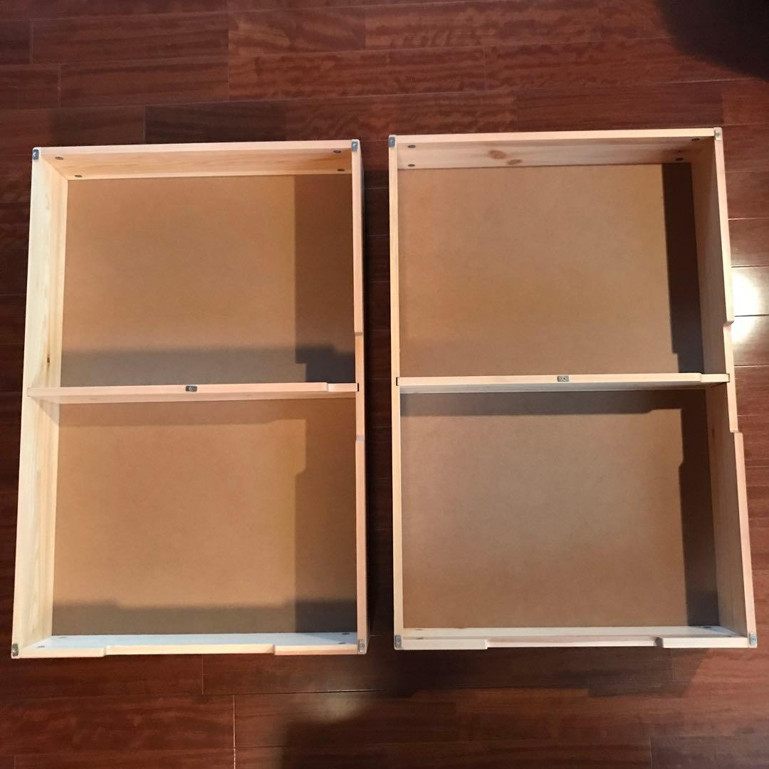 無印良品　ベッド下収納　パイン材　2個セット